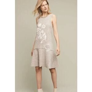 Anthropologie Knitted & Knotted Afterlight Drop Waist Dress Size XS